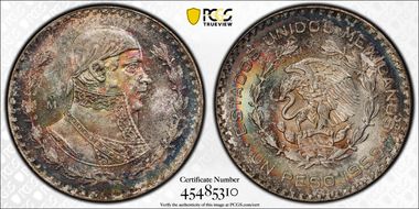 1958-Mo Peso KM-459 MS66