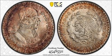 1964-Mo Peso KM-459 MS66+