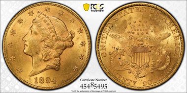 1894 $20 MS62