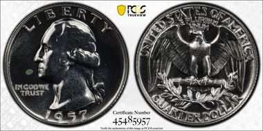 1957 25C PR66