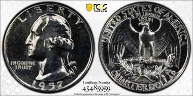 1957 25C PR66