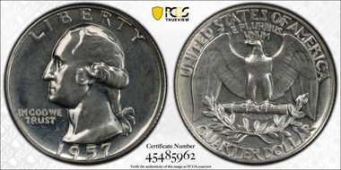 1957 25C PR66