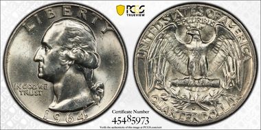 1964-D 25C MS64