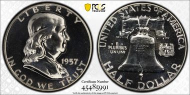 1957 50C PR67