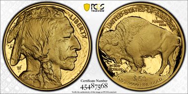 2022-W $50 American Buffalo .9999 Fine Gold First Strike PR70DCAM