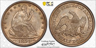 1854 50C MS64