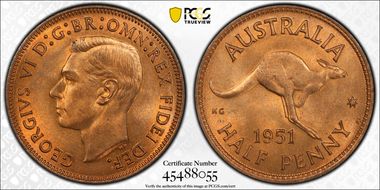 1951-PL 1/2D KM-42 MS65RD