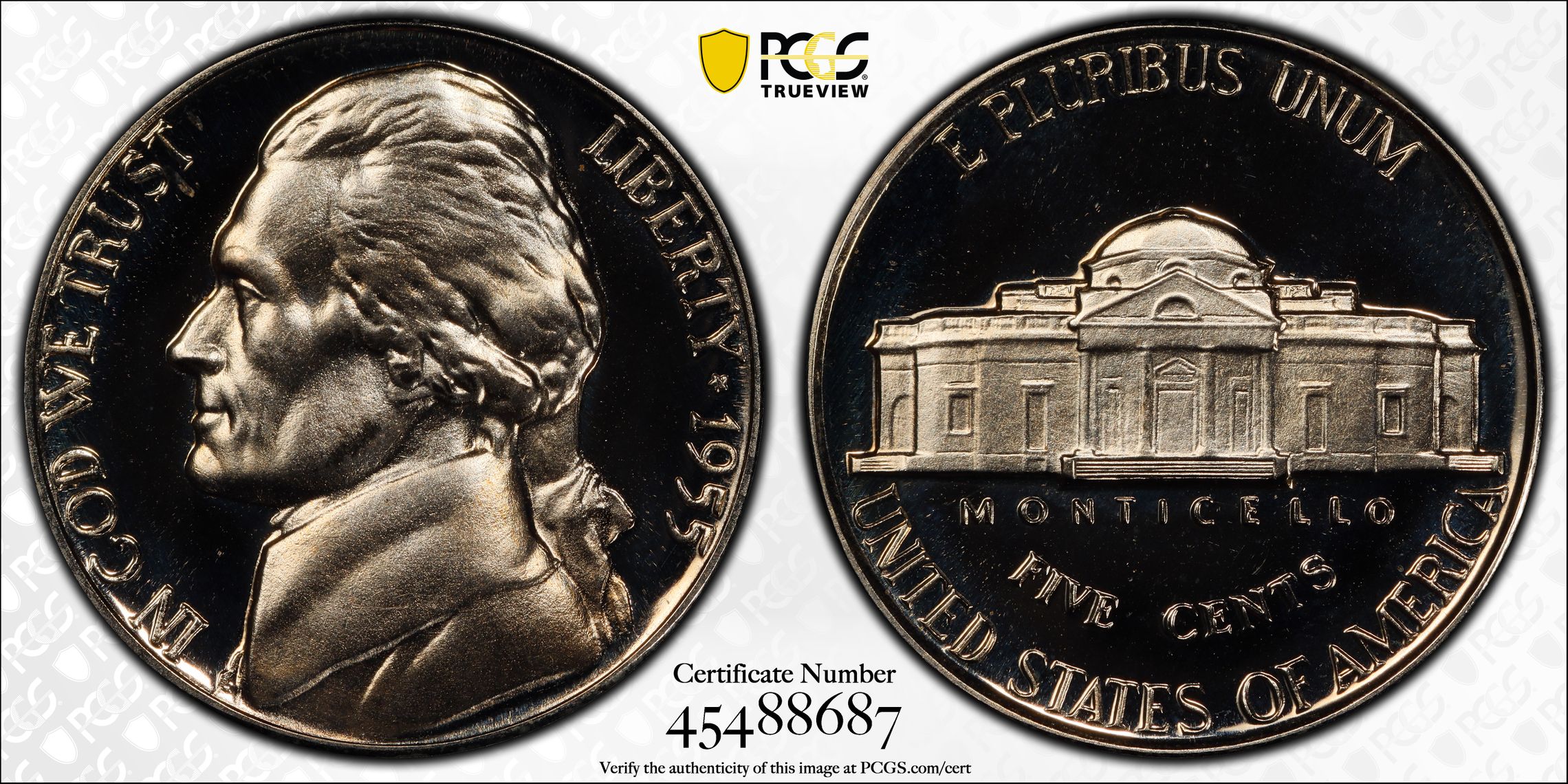 PCGS Certificate Verification Coin Details for Cert #45488687