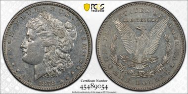 1878 7/8TF $1 Weak XF45