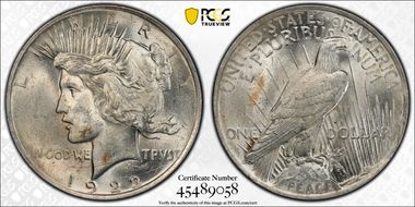 1922 $1 MS62