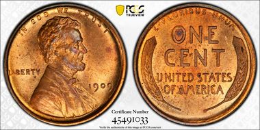 1909 1C Lincoln MS64RB