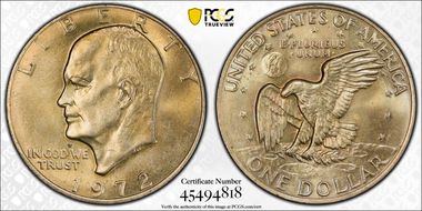1972 $1 Type 2 MS64