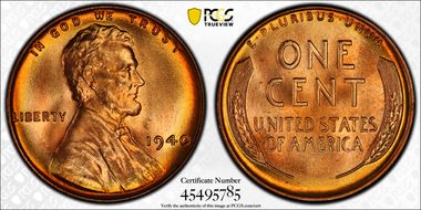 1940 1C MS68RD