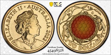 2022-C $2 Honey Bee Colorized MS68