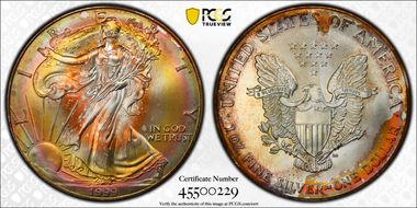 1999 $1 Silver Eagle MS68