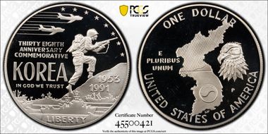1991-P $1 Korea PR69DCAM
