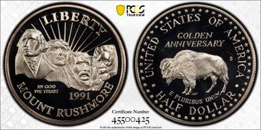 1991-S 50C Mount Rushmore PR69DCAM