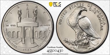 1984-S $1 Olympic MS68