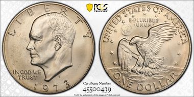 1973-S $1 Silver MS66