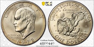 1972-S $1 Silver MS67