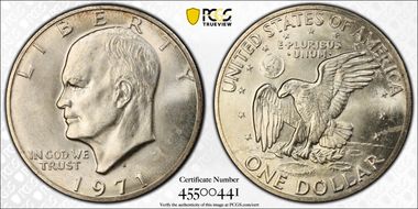 1971-S $1 Silver MS66