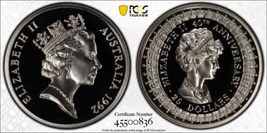 1992 $25 Princess Diana PR69DCAM