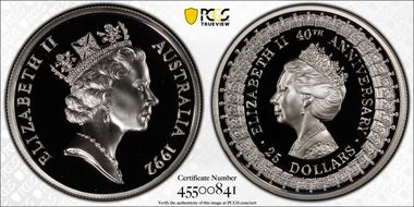 1992 $25 Princess Margaret PR70DCAM