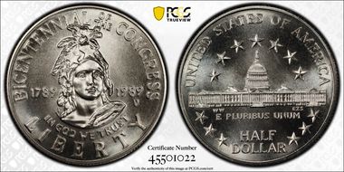 1989-D 50C Congress MS69