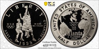 1995-S 50C Basketball PR69DCAM