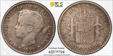 1896-PG V 10C KM-21  Ag N1