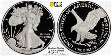 2022-W  $1 Silver Eagle First Strike PR70DCAM