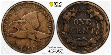 1857 1C Flying Eagle N1