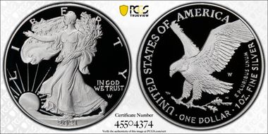 2021-W  $1 Silver Eagle - Type 2 PR70DCAM