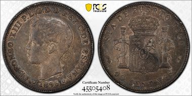 1896-PG V 40C KM-23  Ag AU55