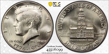 1976-S 50C Silver MS66