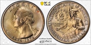 1976-S 25C Silver MS66