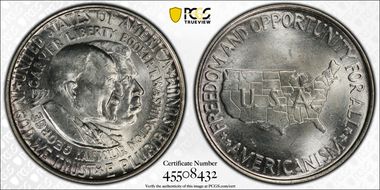 1952 50C Washington-Carver MS65