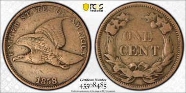 1858 1C Low Leaves, FS-901 VF20