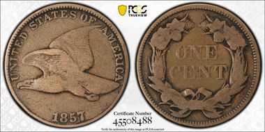 1857 1C Flying Eagle VG8