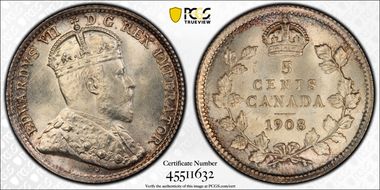 1908 5C Small 8 MS66