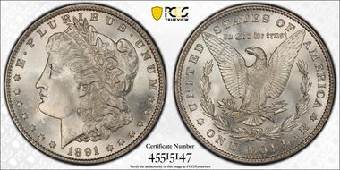 1891 $1 MS64