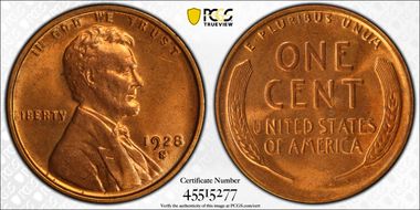 1928-S 1C MS64RD