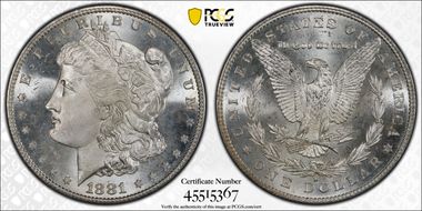 1881-S $1 MS67
