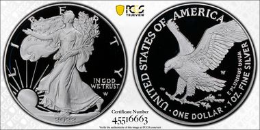 2022-W  $1 Silver Eagle First Strike PR70DCAM
