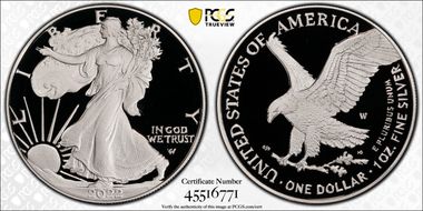 2022-W  $1 Silver Eagle Congratulations Set First Strike PR70DCAM