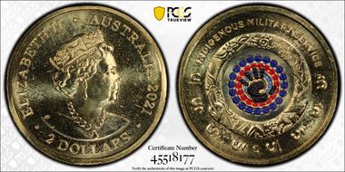 2021-C $2 Indigenous Military Service Colorized MS68