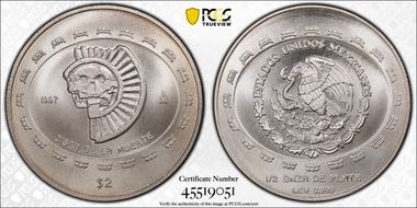 1997-Mo 2 Peso Disco de la Muerte MS68