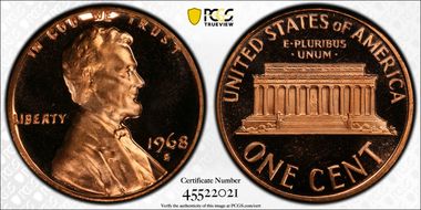 1968-S 1C PR68DCAM