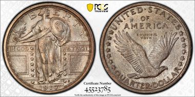 1917 25C Type 1 MS65FH