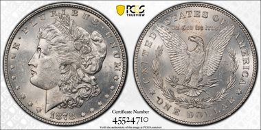 1878 7/8TF $1 Strong, VAM 38, 7/5 MS62